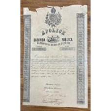 Apólice do Império - Provincia do Rio de Janeiro - 500.000 Réis /Ano 1873 