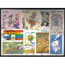 Brasil - 150 selos diferentes - com carimbo