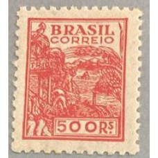 RHM 376 - Filigrana Correio Estrela Brasil "Q" letras menores - SEM CARIMBO 