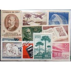 Chile - 50 selos diferentes - sem carimbo