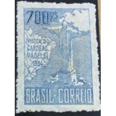 C-0079A - Visita do Cardeal Pacelli 700 réis azul - Ano 1934