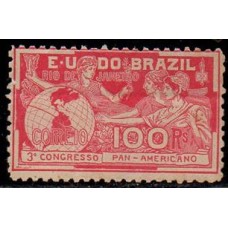 C - 05 - 100 Réis - Minerva e Mulheres - Ano 1906 - Novo