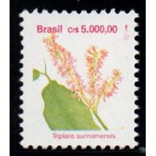 RHM 688 - Flora Brasileira Padrão Cruzeiro -Papel Brilhante - Fosforescência Amarela - sem carimbo    